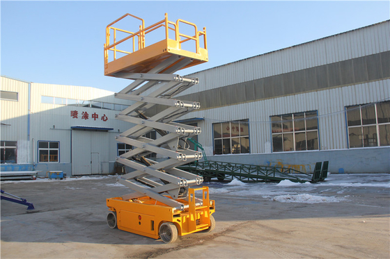 Manuseio de materiais 1100 kg Plataforma de elevação de tesoura hidráulica Potência de armazenamento 1 tonelada