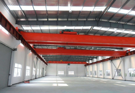 Ponte elétrica resistente Crane In Warehouse do feixe do dobro 5T do vento
