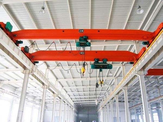 Ponte rolante suspensa de viga única com velocidade de deslocamento do carro de 20 m/min, capacidade de 1-20t e altura de elevação de 6-30m