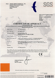 China Xinxiang Youtuo Crane Equipment Co., Ltd. Certificações